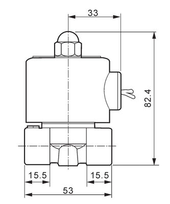2W040-10 直接操作する電磁弁 2 方向 青銅 3/8 インチ