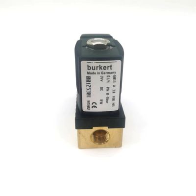 BURKERT 00126138 6014C 通常閉ざされた G1/4 2.0 流通孔 AC24V 8W ブラスボディプルーンジャーバルブ
