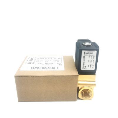 電磁弁 00125363 BURKERT 6014 D 通常開け G1/8 2.5 流孔 DC24V 8W ブラスバルボディ 32 * 32 0~6bar