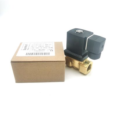 00126204 6014 D ブラスソレノイドバルブ ブルケート 通常開け G1/8 2.5 流孔 AC220V 8W
