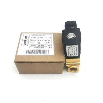Burkert 00132865 AC24V 磁気弁 直作用 G1/8 6014 C 通常閉め 0~25bar 3/2 Way 銅体