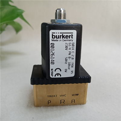 バークレット電磁弁 6014C 2.0 FKM G1/4 PN 0-10bar 230V 00126140