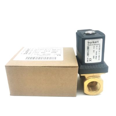 ブルケート電磁弁 ブラスボディ 00308120 G1 2/2 通常開け 25 流孔 FKM (フッ素ゴム) 密封 8W 1-25bar