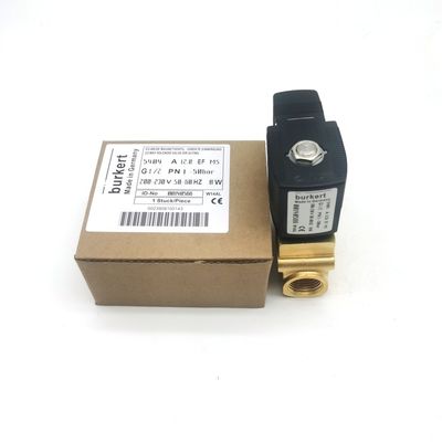 産業用電磁弁 00085337 G1 1/4 2/2 通常閉じる 32 流孔 FKM (フッ素ゴム) 密封された銅弁体 AC24V 8W 1-25bar