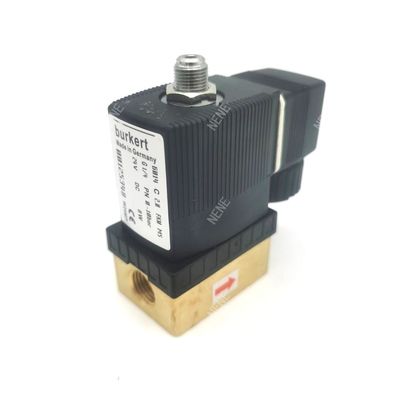 FKMシール 電磁弁 G1/4 インチ G1/4 インチ 00125304 6013 タイプ 直射作用 2/2 通常閉 3.0 流孔 FKMシール 220VAC 8W 0~10bar ブラスバルボディ