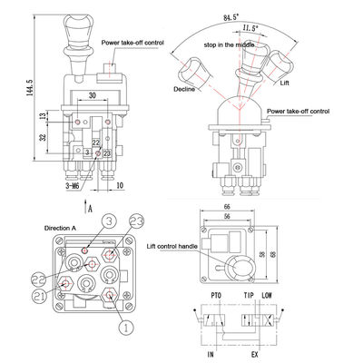 HYVA JQF34-B 14750650H スローダウンダンプトラック 制御 マニュアルバルブ