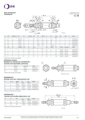 NORGREN 不同鋼 RM/8016/M/15 バレルピストン 圧力シリンダー 16ボア ISO 円線シリーズ 操作のための二重作用操作