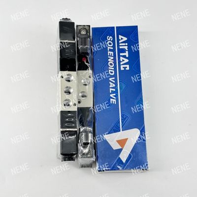 5 方向 3 位置 4V130E-06 空気流体 AIRTAC アルミ合金体付き電磁弁