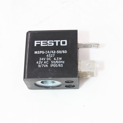FESTO 4527 MSFG-24-50/60 電磁気コイル, 24VDC, 4.5W, IP65, MSSD-F用のプラグ・ヴァーン,3ピン