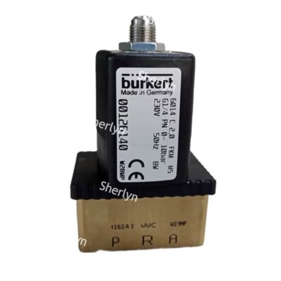 Burkert 00126140 Normally Closed G1/4 Brass Body 2.0 Flow Hole