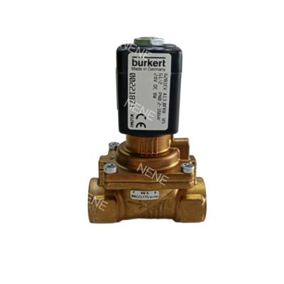 Electric Solenoid Valve 00221860 Burkert 6281 Type G1 1/4 2/2 Normally Closed 25.0 Flow Hole NBR Sealed Brass Valve Body AC24V