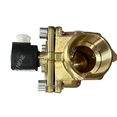 Direct Acting Solenoid Valve BURKERT Type 6281 00221957 G3/4 2/2 Normally Closed Brass Body With Manual Operation NBR Seal 20.0 Orifice AC220V 8W 0.2-16bar -10 To +80°C