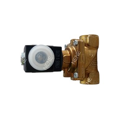 BURKERT タイプ 6281 ソレノイドバルブ 00270143 G1 1/4 2/2 NC 真鍮ボディ 手動オーバーライド 40.0 流路オリフィス NBR シール AC220V 8W 0.2-16bar