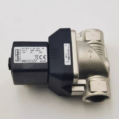 BURKERT 00222122 00222123 00222125 6213EV A 20 FKM VA G3/4 PN0-10bar ステンレス鋼電磁弁