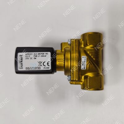 13.0 フローオリフィス電磁弁 BURKERT タイプ 6281 00221873 G1/2 2/2 常時閉 銅ボディ FKM シール AC220V 8W 0.2-16bar 0~+120℃