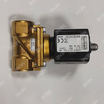 AC24V 高温FKMシールソレノイドバルブ BURKERTタイプ 6281 00221878 G3/4 2/2 NC 銅体 20.0 孔口 8W 0.2-16bar 0~+120°C