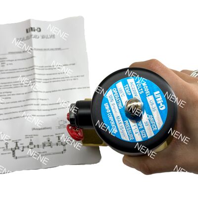 US-40 真鍮ピストン ノーマルクローズ電磁弁 UNID 1 1/2" オリフィス 30 mm -5℃ ～ 185℃