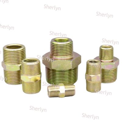 ワイヤー接続用炭素鋼亜鉛メッキ外ねじオイルパイプ可変径ペアワイヤーAタイプ英国パイプジョイント用2点