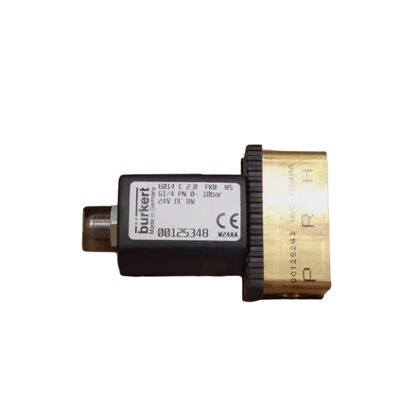 産業用直送弁 00126091, Burkert 6013 モデル, 通常閉ざされた設計, 3.0mm 穴, G1/8 接続, 24VDC, 0-6bar FKM 弁付き