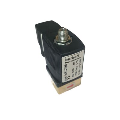 Burkert 6013 Type 2/2 NCソレノイドバルブ 00134241, G1/8 スレッド, 2.5 流通孔, FKM 弁,ブラスハウジング, 24V AC,作業圧 0 ~ 16bar