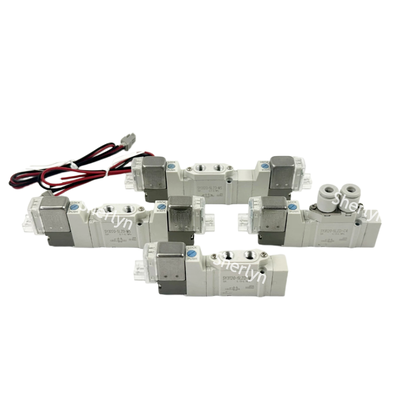 ボディポートシングルユニット設計,Cv値0.19 小型から中型穴位シリンダー駆動用,SMC SY3120-5LZD-C8 Φ8プッシュイン電磁弁,LED指示器,電圧過電保護回路,手動オーバーライト