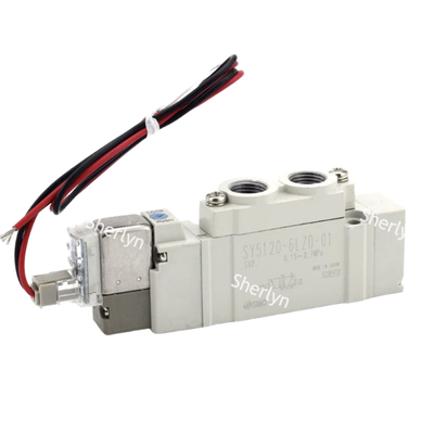 一体型マニュアルオーバーライド機能 SMC SY3120-6LZD-C8 DC12V ソレノイド ロングストロークコンベヤポジショニングシリンダに使用