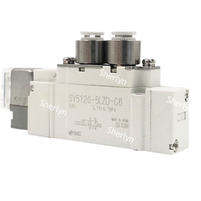 C6 低電力のパイロットの電磁弁のクイックコネクト SMC SY3120-6LZD-C6 DC12V