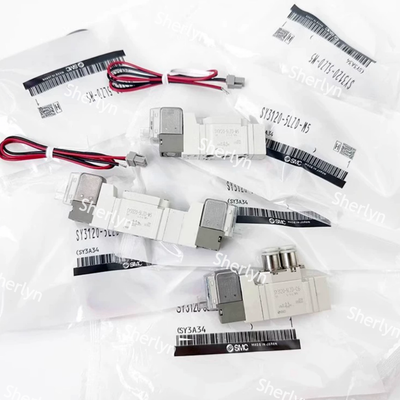 組み込みマニュアルオーバーライド SMC SY3220-5LZD-M5 DC24Vエアバルブ 長筋コンベヤーロックシリンダー制御