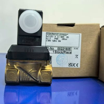 0 ～ 10 Bar 耐圧 Burkert 00221618 タイプ 6213 ソレノイドバルブ、NBR シーリング 13 オリフィス G3/4 ネジ、真鍮ハウジング DC24V 8W -10 ～ 80°C パイプライン用