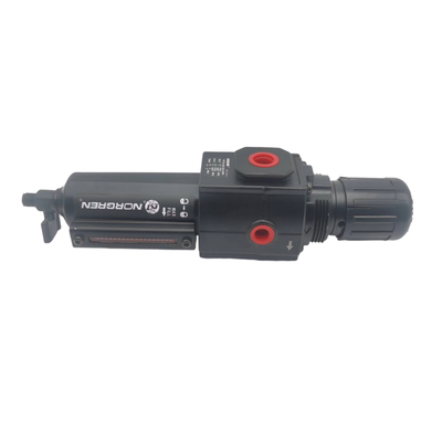 NORGREN B73G‑3GK‑QT3‑RMN B73G‑3GK‑QT1‑RMN リリーフ式エアフィルタレギュレータ プッシュロック式タンパー耐性ノブ バランスドダイヤフラム モジュラーまたはインラインマウント 軽量自動組立ワークステーション用