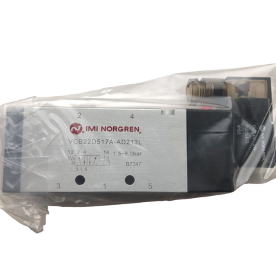 3350 L/min 高流量 NORGREN VCB22D517A-AD213L ソレノイドバルブ G1/2 24VDC 5/2 バネリターン 空圧スプールバルブ IP65 アルミニウムボディ