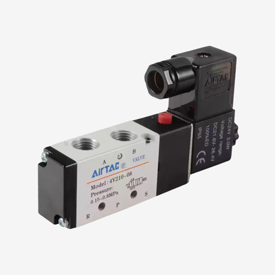 Airtac 4V410-15 大流量スライド式エアコントロールバルブ アルミニウム合金ボディ 潤滑不要 手動オーバーライド ヘビーデューティーシリンダー駆動回路用