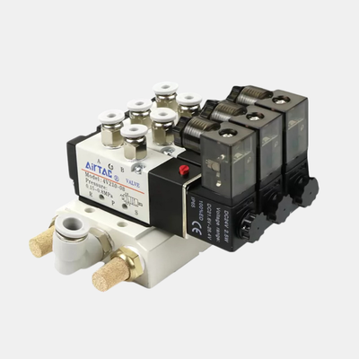 Airtac 4V310-08 マルチステーション電磁弁マニホールドキット 2/3/4/5/6ポジション統合バルブグループ内部 マルチチャンネル空圧回路用