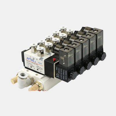 Airtac 4V310-08 マルチステーション電磁弁マニホールドキット 2/3/4/5/6ポジション統合バルブグループ内部 マルチチャンネル空圧回路用