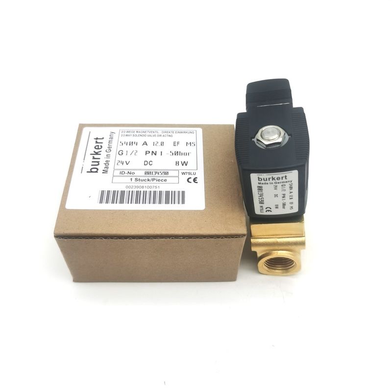 Burkert 00132865 AC24V 磁気弁 直作用 G1/8 6014 C 通常閉め 0~25bar 3/2 Way 銅体