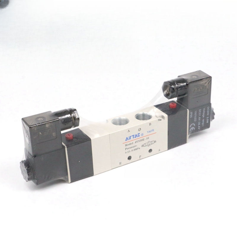 エアタック 4V330E-10:ソレノイドエアバル ((5/2,5/3 Way) - 4V330E10BI 4V330P-10 AC220V
