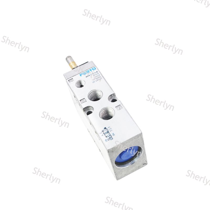 Festo MFH-5-1/4-B ソレノイドバルブ、5/2 モノステーブル Mec Spr、Int パイロット、2-10 bar
