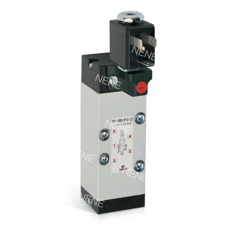 CAMOZZI  951-000-P11-23-G7J 電磁弁 ISO5599-1 サイズ1 5/2方、ダブルソレノイド 230V AC 3.5VA