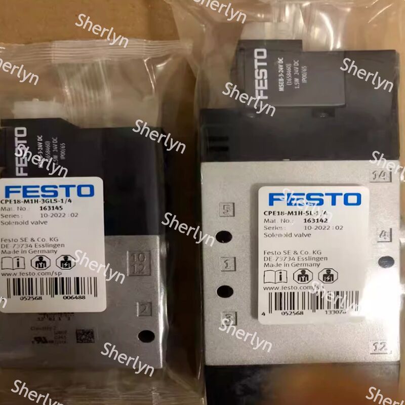 FESTO エアソレノイドバルブ CPE18-M1H-3GL-QS-8 163149 3/2, 閉鎖,単調