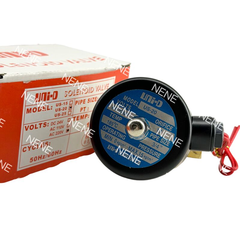 US-20 UNID 3/4"ブラスピストン 圧力電磁弁 -5°C~185°C 水弁