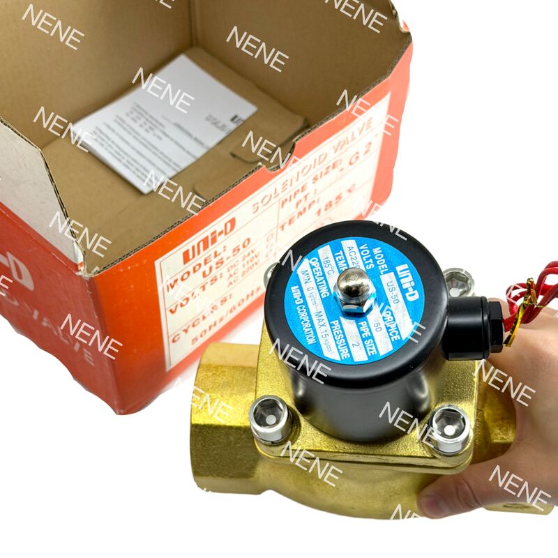 US-50 UNID パネウマティックソレノイドバルブ Brass 2" ORIFICE 50 mm 2 インチ -5°C ~ 185°C