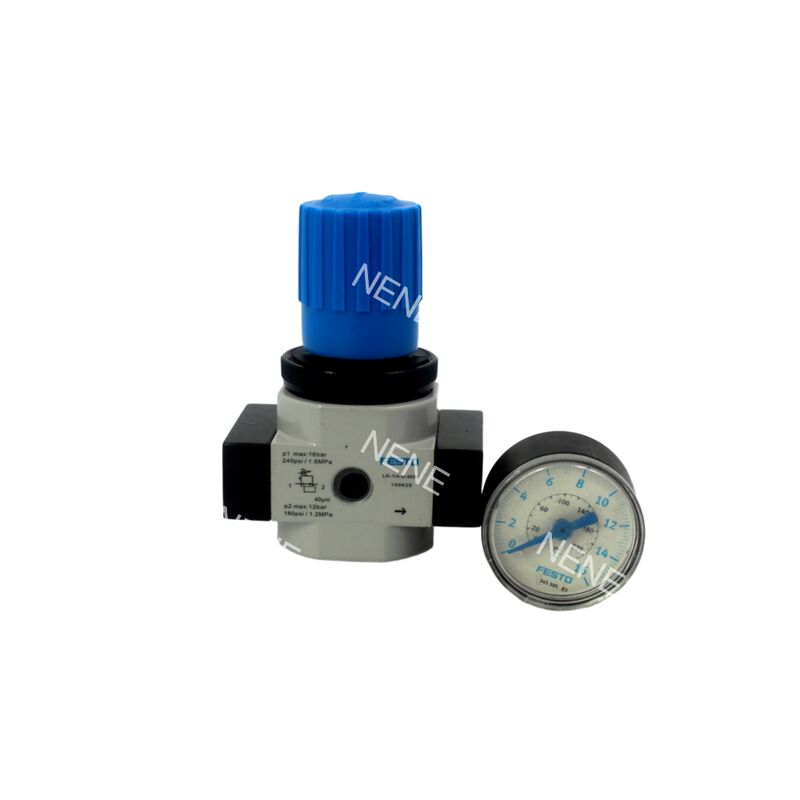 Festo LR-1/8-D-MINI-MPA 8002274 亜鉛合金圧力調節器 MPA 計量0.5-12バー G1/8 800L/min 直接操作された弁ミニ圧力調節器
