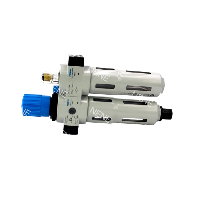 FRC-1/4-D-7-MINI-A-MPA 8002345 Pneumatic FRL Unit Zinc Die-Cast Housing 40 μm G1/4 Fully Automatic Drain 0.5-7 bar FESTO With MPA Gauge 1300 L/min