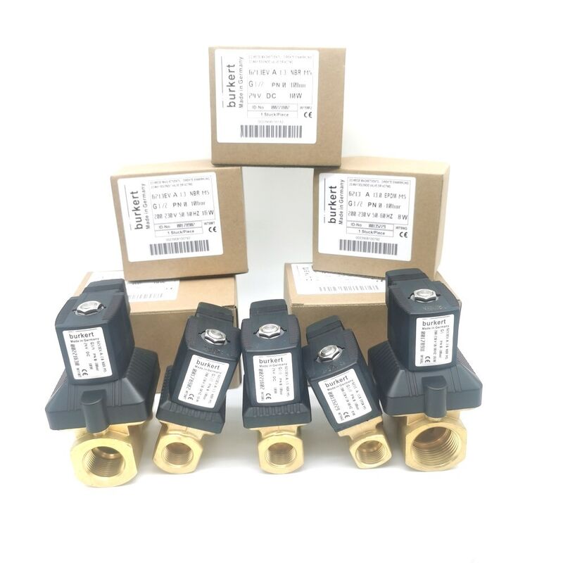 20mm 大流量孔 NBR 密閉 バークレット 6213 電磁弁 00221633, G3/4 通常閉じる 2/2 Way ブラスボディ AC220V 8W,作業温度 -10~80°C 0-10bar