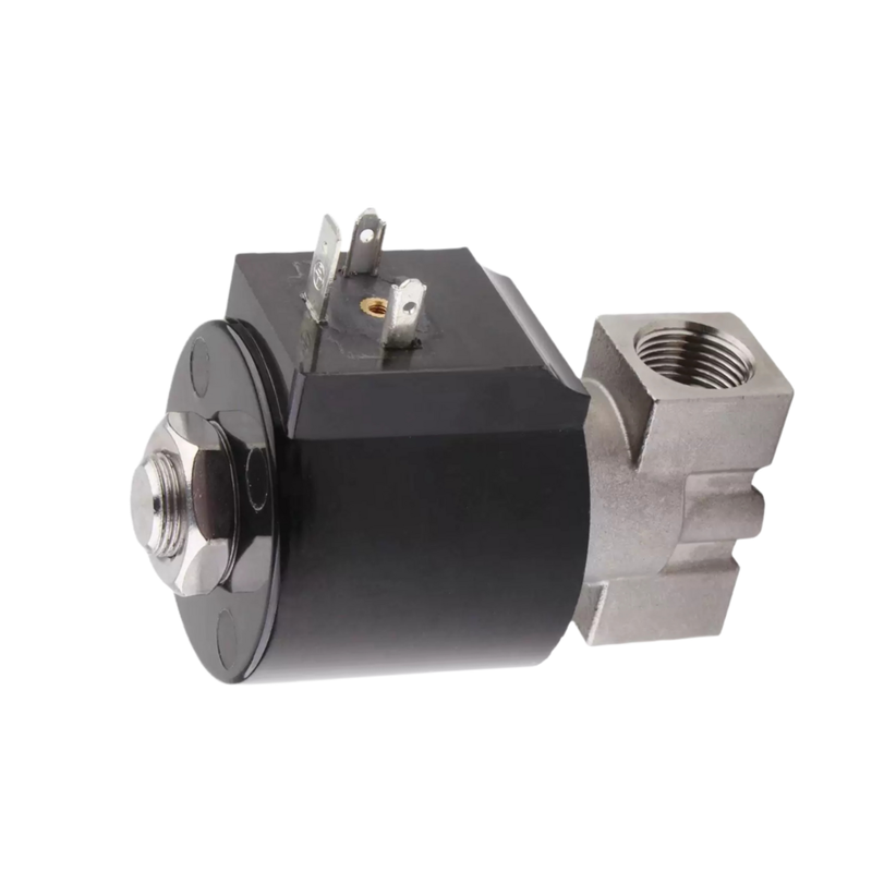 8.7AAS025B ステンレススチール304 エアバルブ 3/8 1/4 3/8 ポートサイズ PTFEシール材料 孔サイズ 2.5mm 24VAC 電圧