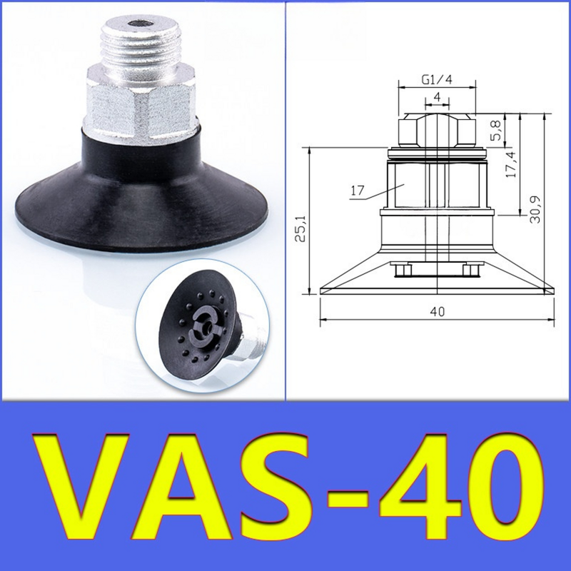 FESTO VAS40 Vacuum Suction Cup White Imported Silicone Black NBR Blue NBR Wear Resistant For Packaging And Material Handling Machine