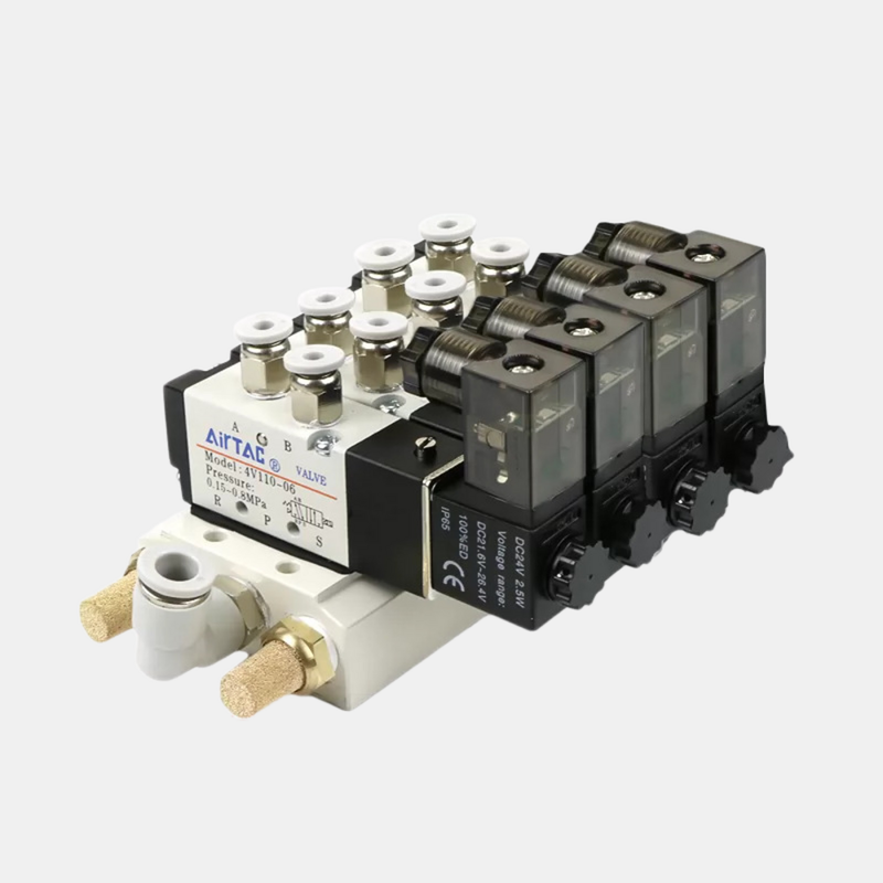 Airtac 4V310-08 マルチステーション電磁弁マニホールドキット 2/3/4/5/6ポジション統合バルブグループ内部 マルチチャンネル空圧回路用