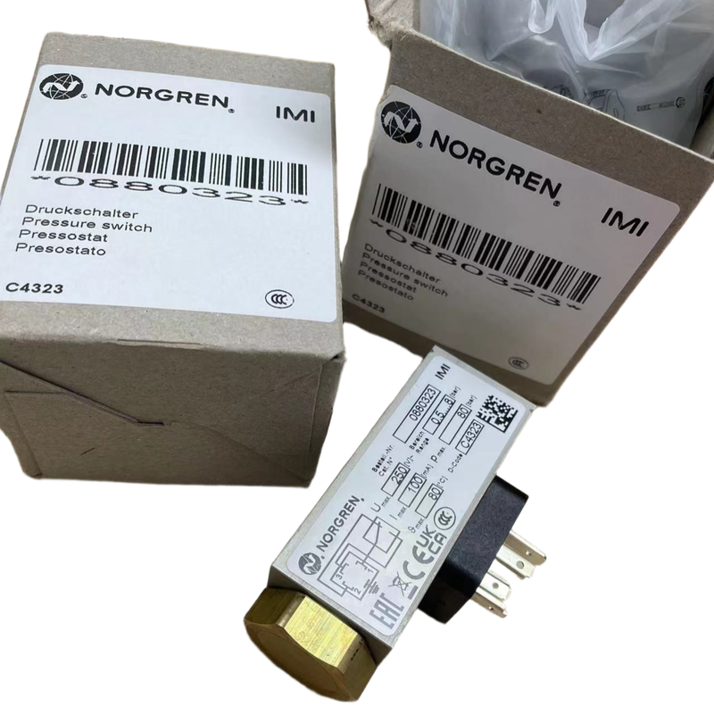 G1/4ねじ 0.5-8bar 圧力スイッチ NORGREN 0880323 工作機械用流体配管圧力モニター