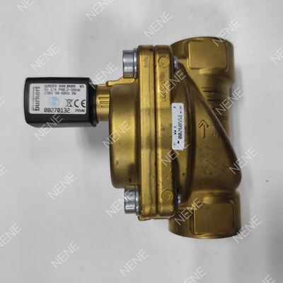 13.0 フローオリフィス電磁弁 BURKERT タイプ 6281 00221873 G1/2 2/2 常時閉 銅ボディ FKM シール AC220V 8W 0.2-16bar 0~+120℃