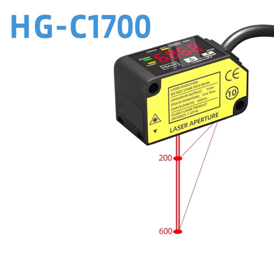HG-C1700 レーザー変位センサー 700mm 基準距離 長測定範囲 CMOSイメージセンサー IP67 12-24V DC NPN PNP 0-5V 4-20mA アナログ信号